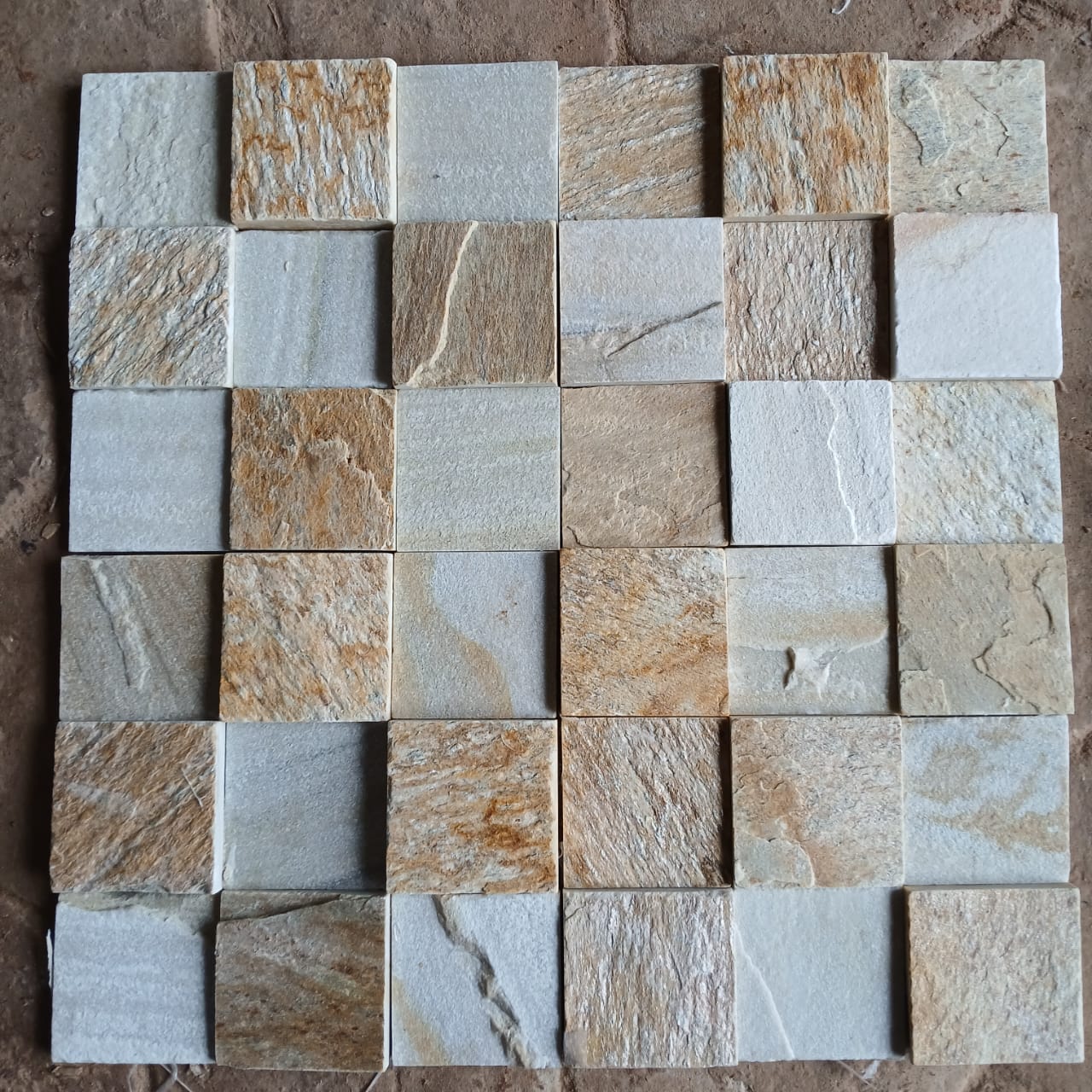 Mosaico Xadrez 10x10 São Tomé - Imagem 4