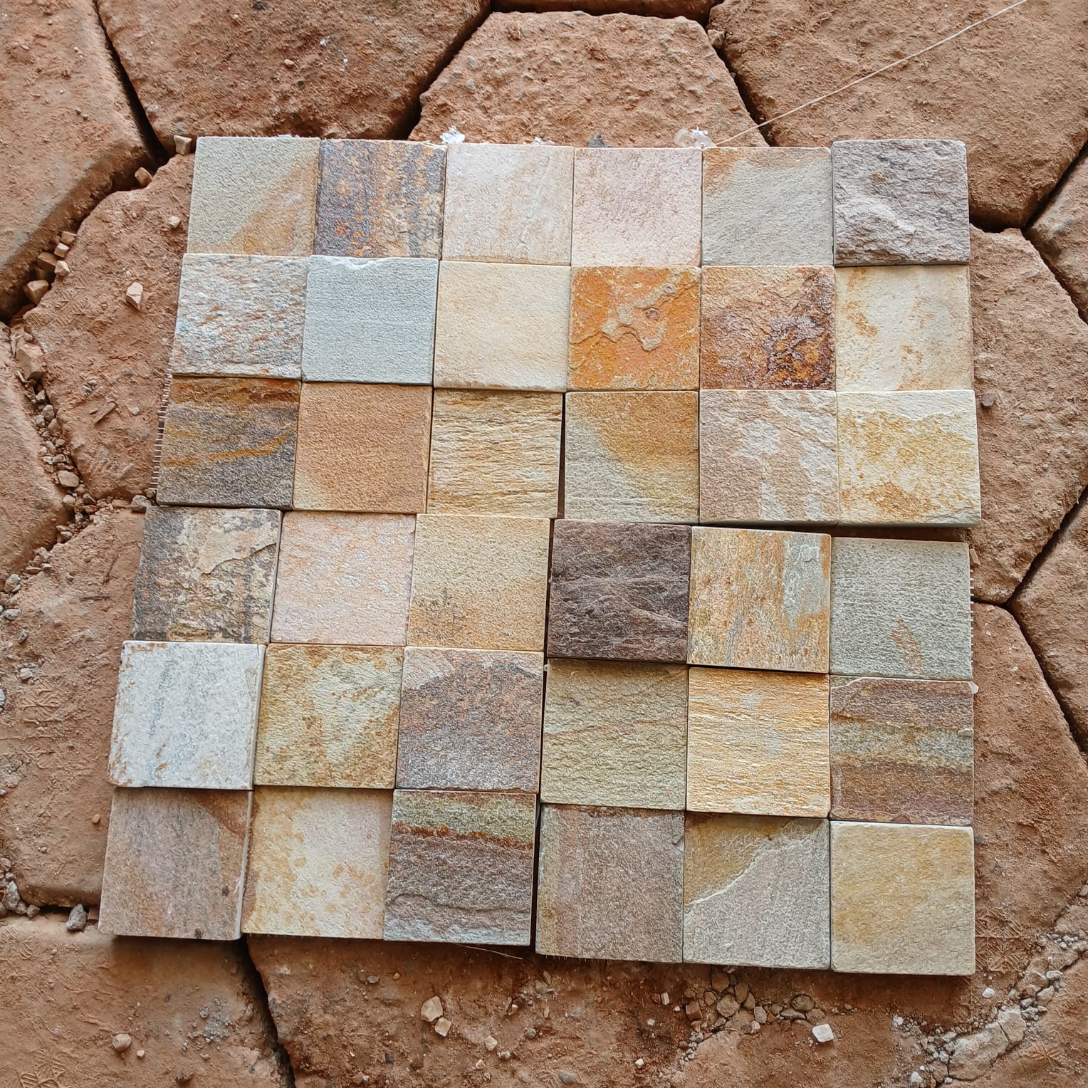 Mosaico Xadrez 10x10 São Tomé - Imagem 5